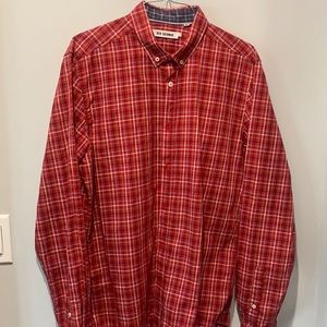 Ben Sherman Men's Red Plaid Button up Shirt SZ L